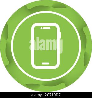 Unique Smartphone Glyph Vector Icon Stock Vector