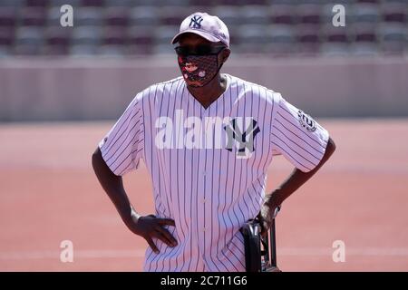 Bobby Kersee during the Zurich Weltklasse Inspiration Games, Thursday, July 9, 2020, in Walnut, Calif. The virtual competition featured 30 athletes in Stock Photo