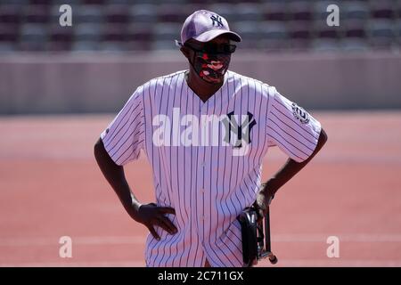 Bobby Kersee during the Zurich Weltklasse Inspiration Games, Thursday, July 9, 2020, in Walnut, Calif. The virtual competition featured 30 athletes in Stock Photo