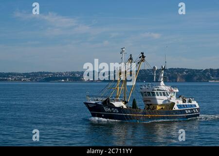 Brixham Trawler BM55 Angel Emiel Stock Photo