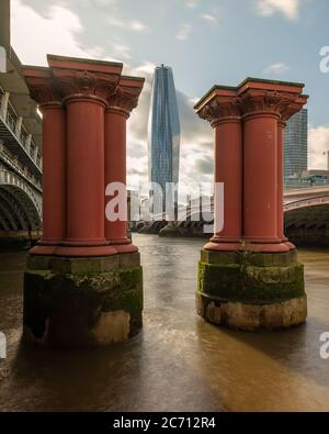 London, UK, One Blackfriars skyscraper. Arternative name as The mummy, the vase, the boomerang. Stock Photo