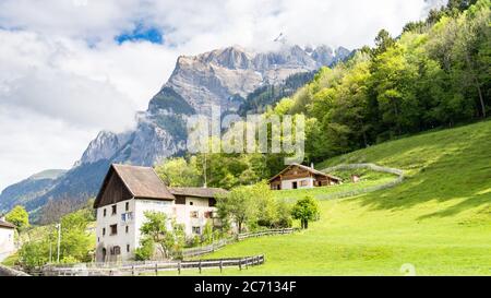 Maienfeld, Switzerland May 2017 Heididorf, the village of Heidi in