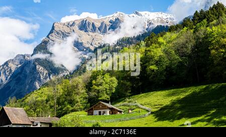 Maienfeld, Switzerland May 2017 Heididorf, the village of Heidi in