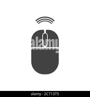 Wireless mouse icon isolated on white bakcground Stock Vector