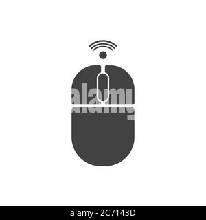 Wireless mouse icon isolated on white bakcground Stock Vector