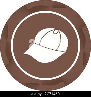 Unique Summer Cap Vector Glyph Icon Stock Vector