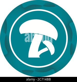 Unique Mushroom Vector Glyph Icon Stock Vector