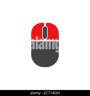Both mouse button click. Active button double click demonstration isolated illustration Stock Vector