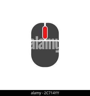 Mouse wheel button click. Active button scrolling demonstration isolated illustration Stock Vector