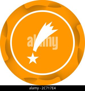 Unique Star Falling Vector Glyph Icon Stock Vector