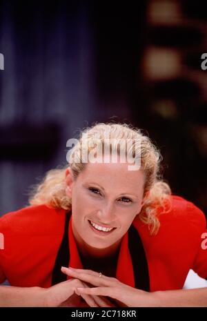 Australia. Urban close up of blond-haired woman. Stock Photo