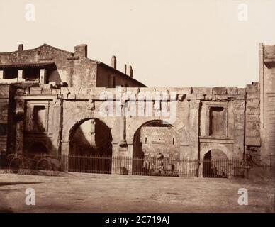 Nimes, Porte d'Auguste, ca. 1864. Stock Photo