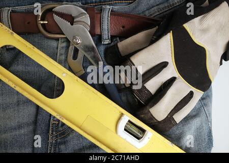 August 2019 - Tools concept for construction Stock Photo