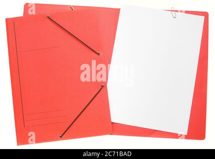 office folder, file folders, manila folders, isolated, free copy space Stock Photo
