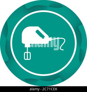 Unique Mixer Vector Glyph Icon Stock Vector