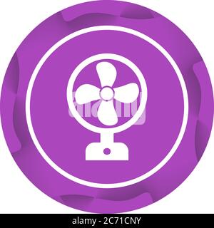 Unique Fan Vector Glyph Icon Stock Vector