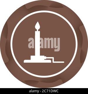 Unique Bunsen Burner Vector Glyph Icon Stock Vector