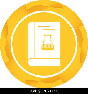Unique Chemistry Book Vector Glyph Icon Stock Vector
