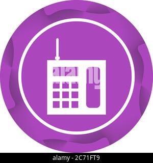Unique Wireiess Landline Phone Vector Glyph Icon Stock Vector