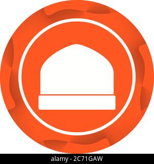 Unique Knitted Cap Vector Glyph Icon Stock Vector