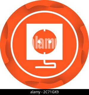 Unique Socket Vector Glyph Icon Stock Vector
