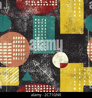 City grunge abstract, seamless vector pattern. Stock Vector