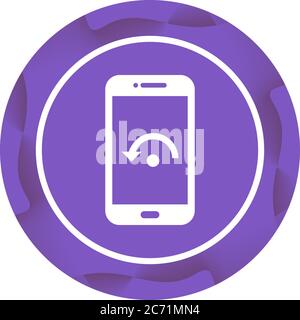 Unique Restart Phone Vector Glyph Icon Stock Vector