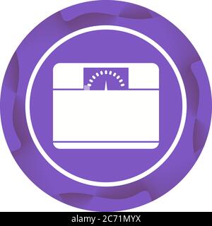 Unique Weighing Machine Vector Glyph Icon Stock Vector