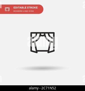 Curtains Simple vector icon. Illustration symbol design template for web mobile UI element. Perfect color modern pictogram on editable stroke. Curtain Stock Vector
