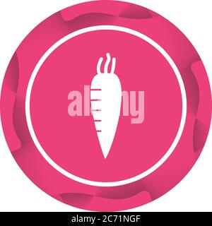 Unique Radish Vector Glyph Icon Stock Vector