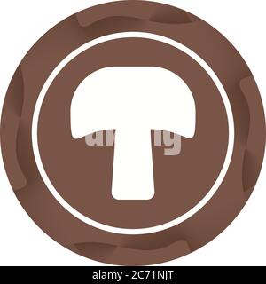 Unique Mushroom Vector Glyph Icon Stock Vector