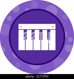 Unique Piano Vector Glyph Icon Stock Vector