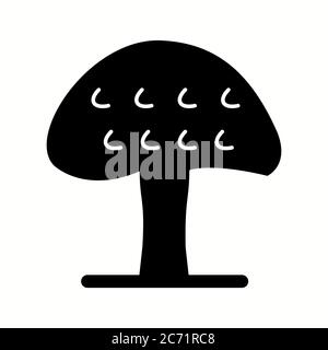Unique Mushroom Vector Glyph Icon Stock Vector
