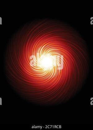 Abstract Fire Swirl Red And Yellow Over Black Portrait Background Stock Vector