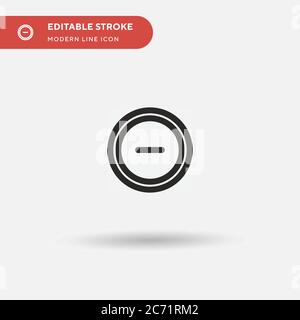 Minus Simple vector icon. Illustration symbol design template for web mobile UI element. Perfect color modern pictogram on editable stroke. Minus icon Stock Vector