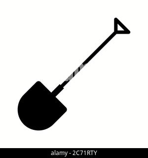 Unique Shovel Vector Glyph Icon Stock Vector
