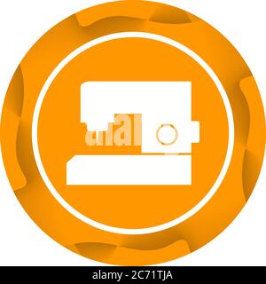 Unique Sewing Machine Vector Glyph Icon Stock Vector
