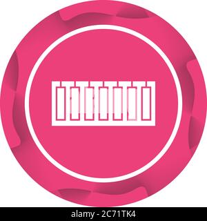 Unique Piano Keys Vector Glyph Icon Stock Vector