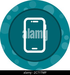 Unique Smartphone Glyph Vector Icon Stock Vector