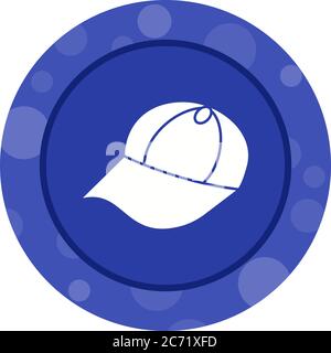 Unique Summer Cap Vector Glyph Icon Stock Vector
