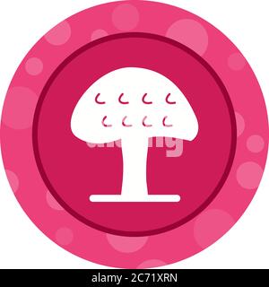 Unique Mushroom Vector Glyph Icon Stock Vector