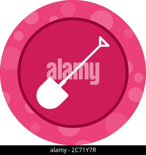 Unique Shovel Vector Glyph Icon Stock Vector