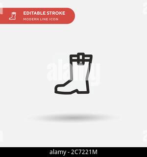 Boots Simple vector icon. Illustration symbol design template for web mobile UI element. Perfect color modern pictogram on editable stroke. Boots icon Stock Vector