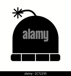 Unique Winter Cap Vector Glyph Icon Stock Vector