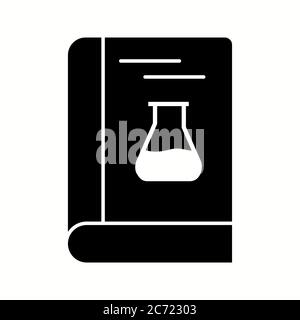 Unique Chemistry Book Vector Glyph Icon Stock Vector