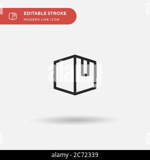 Box Simple vector icon. Illustration symbol design template for web mobile UI element. Perfect color modern pictogram on editable stroke. Box icons fo Stock Vector