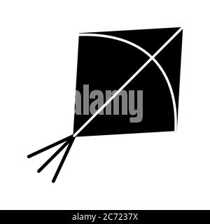 Unique Kite Vector Glyph Icon Stock Vector