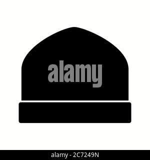 Unique Knitted Cap Vector Glyph Icon Stock Vector