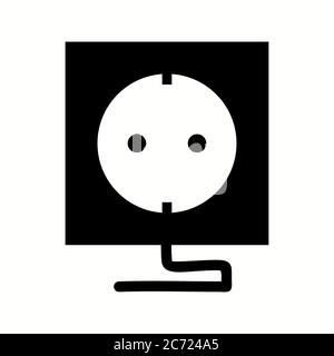 Unique Socket Vector Glyph Icon Stock Vector