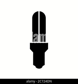 Unique Energy Saver Bulb Vector Glyph Icon Stock Vector